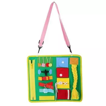 Toddler Early Learning Toys Zipper Release Buckle Tie Shoes Activity Educational ToysGreen