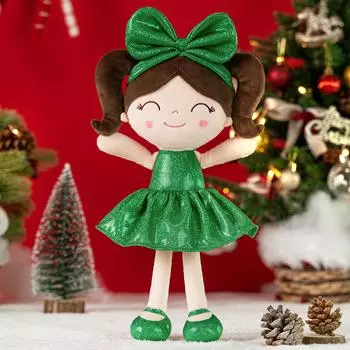 Мягкая игрушка для малышей Рождественские мягкие куклы Плюшевые игрушки Ограниченный выпуск Рождественские подарки для маленьких девочек лес зеленый