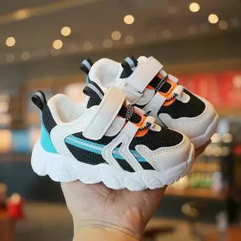Toddlers Girls Shoes Little Kids Boys Sports Running Sneakers Air Mesh Breathable Soft Anti-skid for Kindergarten School Casual 21 бежевый