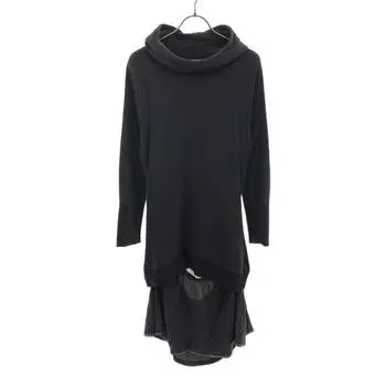TOGA PULLA made in Japan Long sleeve sweat Tunic 1 black Back brushed Women Used