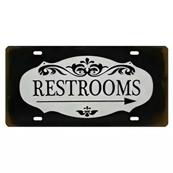 Toile Smile Welcome WIFI License Plate Store Wall Decor Restrooms Vintage Road Guide Metal Sign Plaque 20x30cm