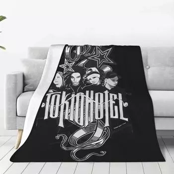 Tokio Hotel Heavy Metal Одеяла Флисовое легкое тонкое одеяло для спальни, дивана-кровати, коврика 75x100cm