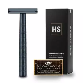 Только для густой бороды, гарантия HENSON SHAVING AL13, бритва AGGRESSIVE с 5 запасными лезвиями, модель для сверхчистого бритья для людей с грубой кожей, аэрокосмическая промышленность