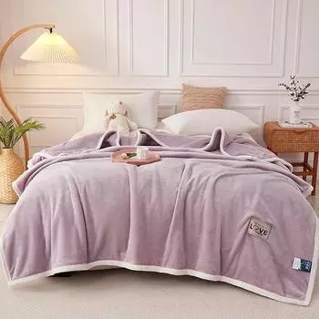 Толстое фланелевое одеяло Purple-70 * 100cm (random color)