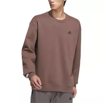 Толстовка Adidas Casual Crew Neck с длинным рукавом, унисекс, толстовка Rock-Layer-Deep-Earth-Brown Black JM9094 L