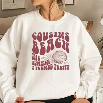 Толстовка Cousins Beach в стиле ретро Лето, которое я превратила в красотку Толстовка Cousins Beach North Carolina с капюшоном Jeremiah Fisher Tv Show Толстовка унисекс L