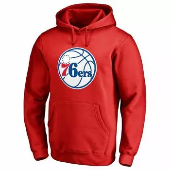 Толстовка Fanatics с капюшоном с логотипом команды NBA Philadelphia 76ers (США Средний, Красный) [Элемент]