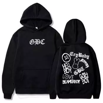 Толстовка Gothboiclique с капюшоном Толстовка GBC с капюшоном Lil Peep с капюшоном XS чёрный