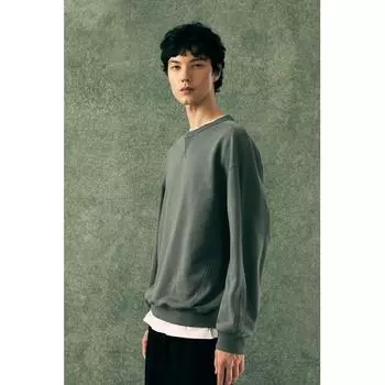Толстовка HM Loose Fit, темно-зеленая XS