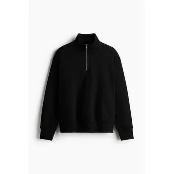 Толстовка HM Loose Fit Zip Detail, черная XL