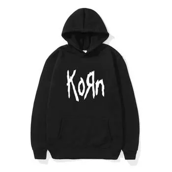 Толстовка Korn Rock Band с буквенным принтом, женская толстовка в стиле Харадзюку в стиле хип-хоп, хлопковая толстовка High Street, осень-зима, толстовки унисекс 2XL