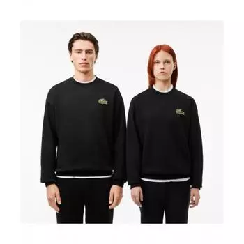 Толстовка LACOSTE Public Boucle Big Croc с круглым вырезом [черная] 00S