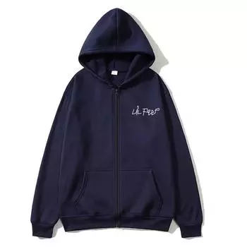 Толстовка на молнии LiL Peep, толстовка большого размера, уличная одежда, женская толстовка с капюшоном, женская толстовка с карманом и длинным рукавом, толстовка на молнии LiL Peep