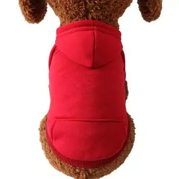 Толстовка Pet Pullover Pocket Sweatshirt для осени/зимы - Двуногий дизайн для собак и кошек M оранжевый