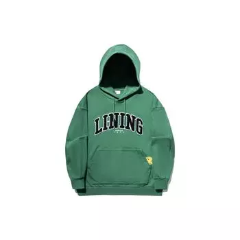 Толстовка-пуловер с принтом букв Li Ning, унисекс, цвет Deep-Palace-Green AWDT719-3 L