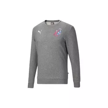 Толстовка Puma Logo Crew Neck Pullover Мужские топы Серый 605562-06