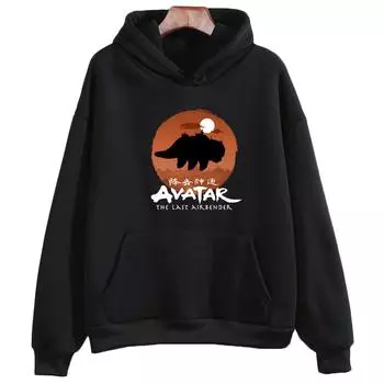 Толстовка с капюшоном «Аватар: Легенда об Аанге» с длинным рукавом и принтом в стиле комиксов, удобная одежда с принтом в виде женщины, мягкая толстовка с капюшоном S белый