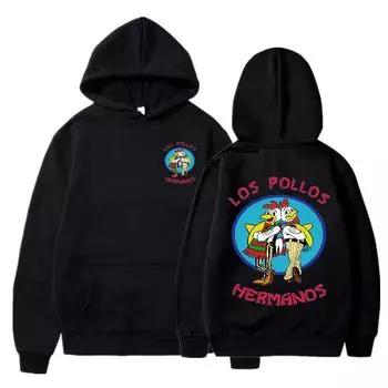 Толстовка с капюшоном Breaking Bad Los Pollos Hermanos Chicken Brothers Print Tracksuit для мужчин и женщин, модная осенне-зимняя флисовая свободная толстовка S