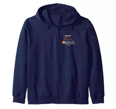 Толстовка с капюшоном Chucky Be Friends Faux Pocket Zip Let s синий