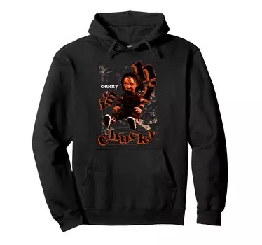 Толстовка с капюшоном Chucky Hi Chucky Lurking In The Dark I m Doll. чёрный