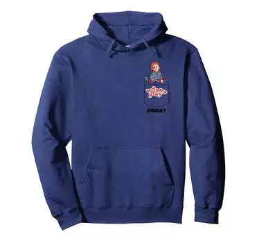 Толстовка с капюшоном Chucky Wanna Play Killer Tools Faux Pocket синий