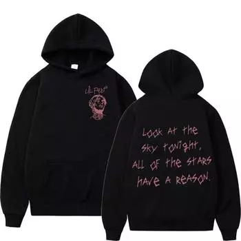 Толстовка с капюшоном для концерта рэпера Lil Peep Tour, мужская хип-хоп модная, унисекс, повседневная, с длинным рукавом, с капюшоном, готическая, уличная S