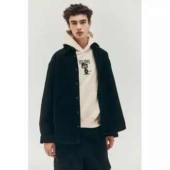 Толстовка с капюшоном HM Oversized Print Light бежевые кубики льда XS