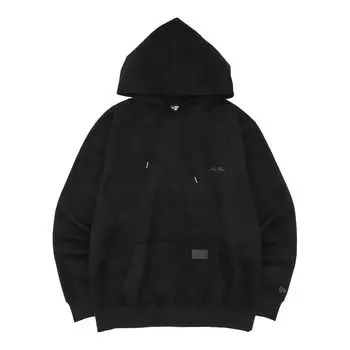 Толстовка с капюшоном из замши ONSPOTZ Custom Made Gray L ПУЛОВЕР ИЗ ПОЛИЗАМШИ HD OS LEATHER PATCH [New Era] Черный/Темный