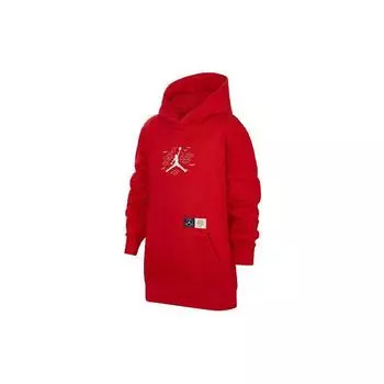 Толстовка с капюшоном Jordan Logo для детей, красная DV9252-657 XS