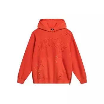 Толстовка с капюшоном Li Ning Badfive Series, повседневная спортивная толстовка с длинным рукавом, мужская толстовка Phoenix-Orange AWDU097-2 S