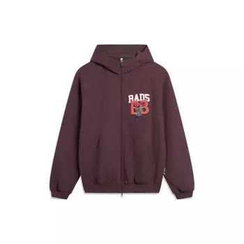 Толстовка с капюшоном Li Ning Badfive Series Letter Print American Vintage Unisex Deep-Red AWDTC91-1 M