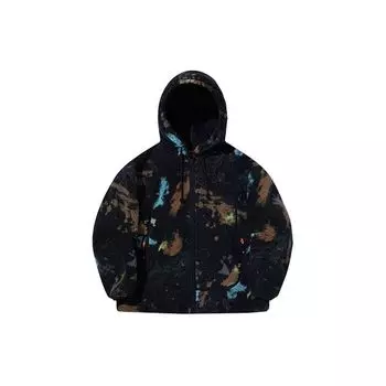 Толстовка с капюшоном Li Ning Trend Series со сплошным принтом и молнией, унисекс, черные AWDT697-3 M