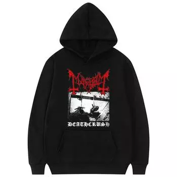 Толстовка с капюшоном Mayhem Deathcrush, уличная одежда с принтом рок-группы, унисекс, женская, в стиле хип-хоп, модные толстовки, толстовка большого размера, мужские спортивные костюмы 2XL