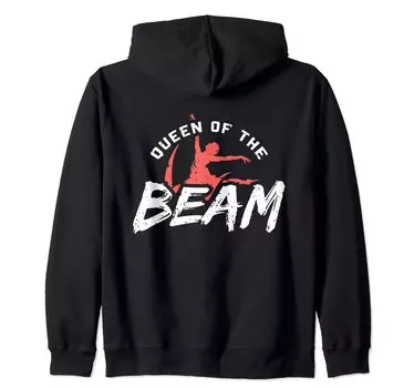 Толстовка с капюшоном Queen Of The Beam Gymnast чёрный