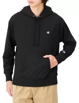 Толстовка с капюшоном с длинным рукавом One Point Logo Hooded Sweatshirt Sports Black M [Champion] Мужская C3-XS151 чёрный