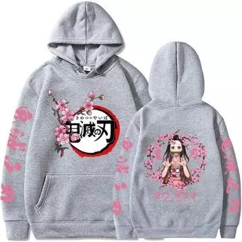 Толстовка с капюшоном с принтом аниме Devil Killer Blade Street Kamado Nezuko мужская толстовка с капюшоном S