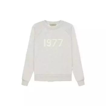 Толстовка с круглым вырезом Fear of God Essentials S22 на флокированной и флисовой подкладке Топы унисекс светло-овсяного цвета FOG-SS22-036 XXL