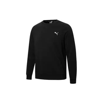 Толстовка с круглым вырезом PUMA Ess Logo Printed Мужские топы Черный 848731-01 S