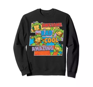 Толстовка с потрясающей панелью Teenage Mutant Ninja Turtles чёрный
