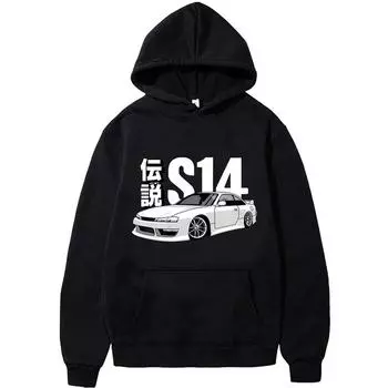 Толстовка с принтом Initial D, женская повседневная модная рубашка с капюшоном, пуловер с длинными рукавами, толстовки, одежда унисекс большого размера S