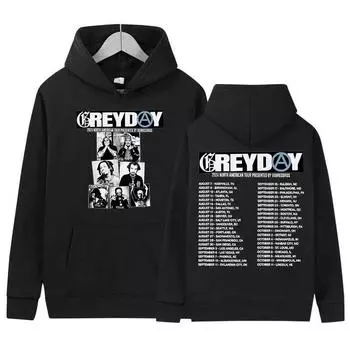 Толстовка с принтом Suicideboys Grey Day Tour XS чёрный