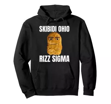 Толстовка Skibidi Ohio Rizz Sigma чёрный