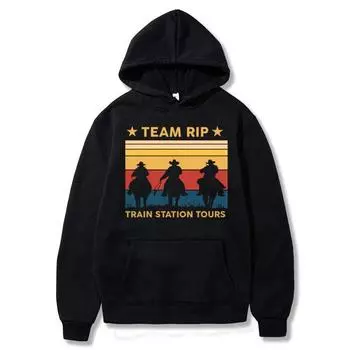 Толстовка Team Rip Train Station Толстовка Dutton Ranch Пуловер Rip Wheeler Винтажные толстовки Rip s Train Station Топы с длинными рукавами унисекс 2XL