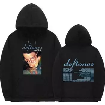 Толстовки с капюшоном Deftonesaround The Fur Tour, уличная одежда с принтом музыкальной группы, унисекс, женская повседневная модная толстовка большого размера, спортивный костюм с капюшоном 2XL