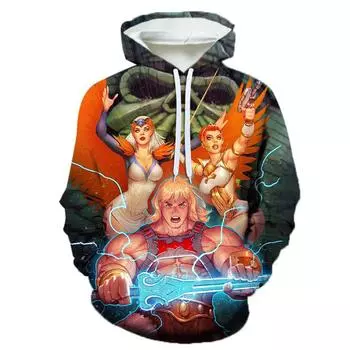 Толстовки с капюшоном «He Man And The Masters of the Universe» с 3D принтом аниме для мужчин и женщин, толстовки с капюшоном большого размера, детские пуловеры, спортивные костюмы S