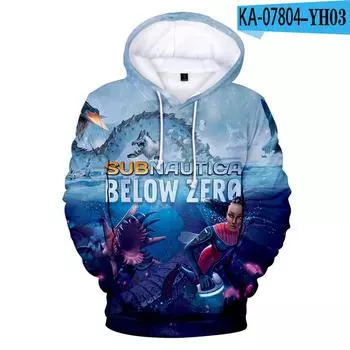 Толстовки с капюшоном Subnautica Below Zero с 3D-принтом, игровая толстовка для мужчин и женщин, модная толстовка с капюшоном, пуловер, уличный стиль, топы, спортивный костюм большого размера S
