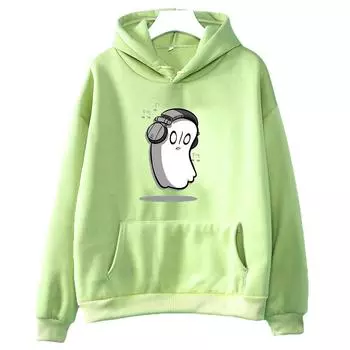 Толстовки с капюшоном Undertale Game Napstablook Ghost Kawaii, женская толстовка с героями мультфильмов для Хэллоуина, пуловеры с графическим рисунком, мягкая теплая толстовка с капюшоном L