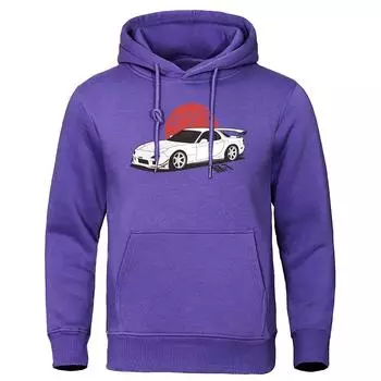 Толстовки с капюшоном в стиле аниме Initial D, японский автомобиль RX7, модные топы с принтом, женская толстовка с капюшоном, уличная одежда, толстовки JDM, автомобильная культура S