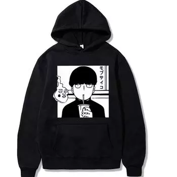 Толстовки унисекс в стиле аниме Mob Psycho 100 с принтом, уличная одежда унисекс, женская мода, толстовки большого размера, пуловеры с капюшоном, спортивные костюмы, одежда 2XL