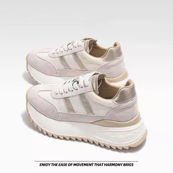 Толстые кроссовки Forrest Gump De Training Shoes Белые туфли Повседневные кроссовки 34 золотой